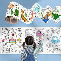 Coloring Roll Paper With Colour Pencil Graffiti for Kids 30cm x 3 Meters
