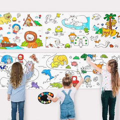 Coloring Roll Paper With Colour Pencil Graffiti for Kids 30cm x 3 Meters
