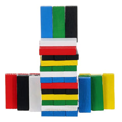 54-Piece Colorful Wooden Jenga Game