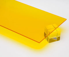 Yellow 2mm Transparent _Clear Acrylic Sheet 8x12 Inches
