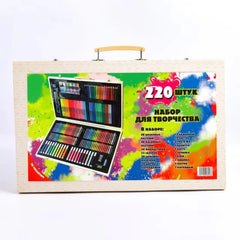 Wooden Painting Arts & Craft Drawing Color Kit 180pcs for Kids