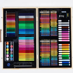 Wooden Painting Arts & Craft Drawing Color Kit 180pcs for Kids