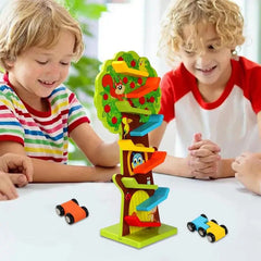 Squirrel Taxiway - Wooden Car Ramp Toy for Kids