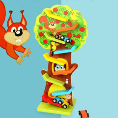 Squirrel Taxiway - Wooden Car Ramp Toy for Kids