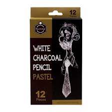 Keep Smiling White Charcoal Pastel Pencil 1pc