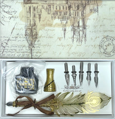 Calligraphy Pen Set Golden 8pcs Medium Box