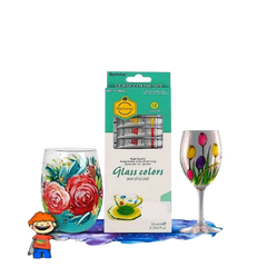 Keep Smiling Glass Paints 6ml - Pack Of 12