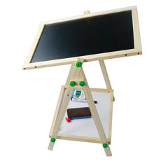 Wooden Learning Writing Board ( One side blackboard another side whiteboard ) board Double Sided 12 x 15 inches