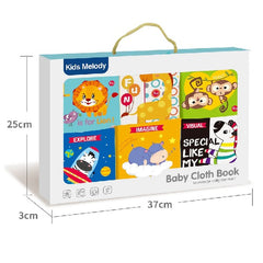 Kids Melody Baby Cloth Book Set of 6 – Soft Fabric Educational Books for Babies & Toddlers