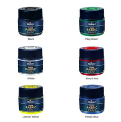 Bluebird Fabric Paints 25 ML x 6 (Set of 6) - Primary Colors - Permanent Textile Paints for Clothes