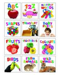 My First Learning 12 in 1 Library : Boxset of 12 Board Books for Kids Board book - Boxset of 12 Board Books for Kids Karachi Stationers