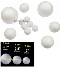 12pcs Thermocol (Thermopol) Balls Solar System Universal school project solar system Craft