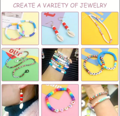24pcs Viral Clay Beads For Jewelry Making - 24 Colors Polymer Beads Set