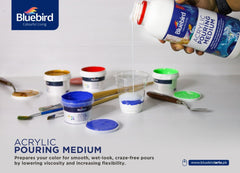 Bluebird Acrylic Pouring Medium 1LTR, 500ml & 100ml | Blue Bird | Best Seller in Pakistan | Premium Quality | Easy to Use