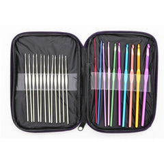 Knitting tools Sweater needles Metal crochet Stainless steel aluminum crochet hooks 22 Pcs Set
