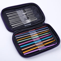 Knitting tools Sweater needles Metal crochet Stainless steel aluminum crochet hooks 22 Pcs Set