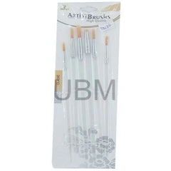 Transparent Round Paint Brush Pack of 6