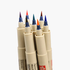 Sakura Pigma Color Brush Pen Set Of 8 Piece