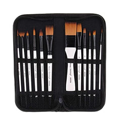 Keep Smiling A6094B (Fabric Pouch) Artist Value Brush Set of 12