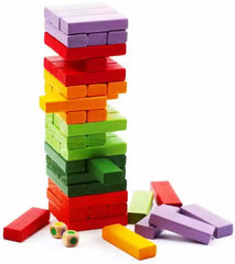 Wood Block Mini Jenga 48 Pcs Stacking Mini Tower