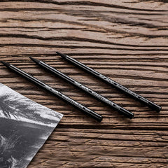Mont Marte 3 Pieces Set Woodless Charcoal Pencils - (Soft, Middle, Hard)
