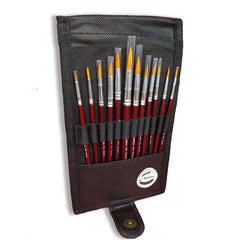 Epsilon Round 7 Pcs Nylon Hair Artist Brush Set With Brush Wallet 555-Ws-7