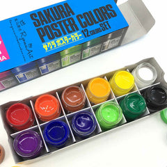 Sakura Poster Colour Paints 12 Color Set