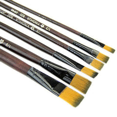Nylon Hair 6Pcs Set Of Flat Head Oil Color, Watercolor & Acrylic Brush