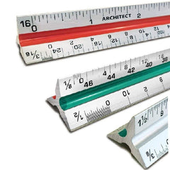 12" Triangular Architect Scale Ruler - (Imperial Measurements)