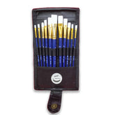 Epsilon Round 12 Pcs. Nylon Hair Artist Brush Set With Brush Wallet 555-Ws