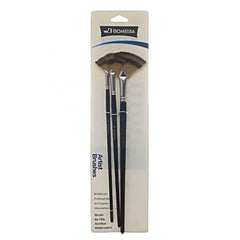 3 Pcs Artist Paint Fan Brush Set