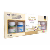 Acrylic Painting Colors - 6 Basic Colour Acrylic Paint In Bottle 25Ml In Each