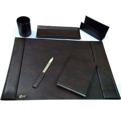 Pack Of 6 - Desk Organizer Rexine - Dark Brown