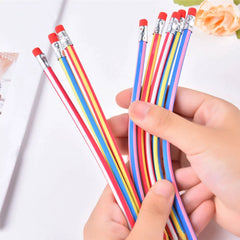 10 Pcs Colorful Magic Bendy Flexible Soft Pencil With Eraser
