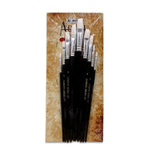 Pack Of 9 Flat Brush Set