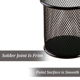Pen Stand Round Stand Round Jar - Stationary Holder - Metal Mesh