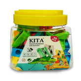 Pack Of 4 Pcs Set - 48 Pcs My Pencil Jar - 45 Pcs Kidco Erasers -24 Pcs Oro Colour Pencils - 50 Pcs Kita Sharpners
