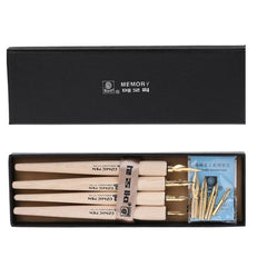 Memory 568 Series Calligraphy Dip Pen Wood Comics Pen 4 Holder 8 Nib Set