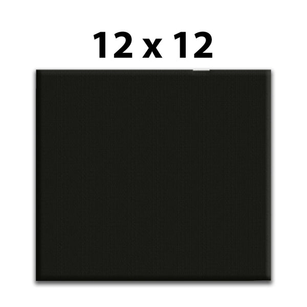 1 Pc Prime Coated Black Canvas Size 12x12 Inch Karachi