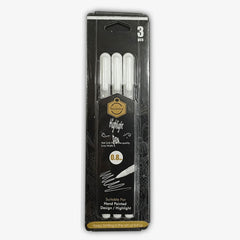 Pack of 3pcs White Gel Pen - 0.8mm