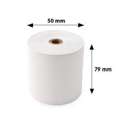 Pack Of 6 - Pos Thermal Printer Roll 79Mm - White