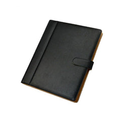 Black - 8 Pockets File Folder A4 Pu Ring Binder Display Notebook Folders With Calculator Document Bag Organizer