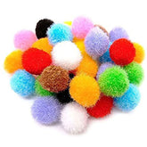 3Cm (Large) Flourcent Pompoms Craft Assorted Colors