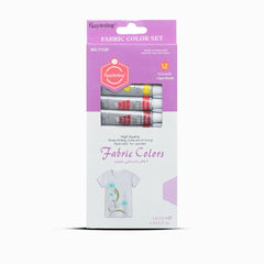 Keep Smiling Fabric Colour Paints 12ml - Pack Of 12