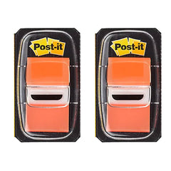 Pack Of 2 Standard Flags 50 Flag/Dispenser (Orange) - 25.4Mm X 43.20Mm