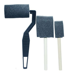 3 Pcs/set Foam Black Sponge Brush Painting 1 Roller and 2 black foam brush