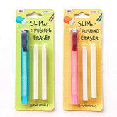 Lovely Creative Utility Cutter Shape Slim Pushing Eraser With Two Refills Tombow Mono Zero
