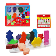 12 Colors Box Children'S Animals Modeling Crayons Graffiti Pen For Kids Early Education Puzzle Children Non Toxic