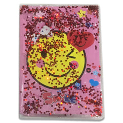 80 Pages Pink Smiley Face Sequence Diary With Water Floating Sequences