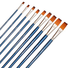 Worison 9Pcs Flat Paint Brush Set